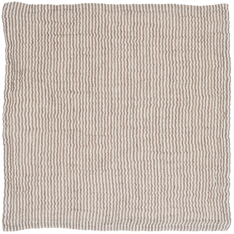Ib Laursen Stofserviet Dobbeltvævet Brun/Hvidstribet 40x40cm