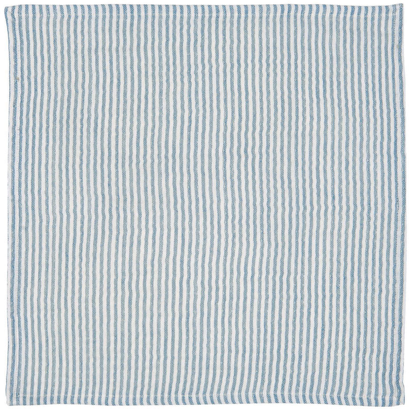 Ib Laursen Stofserviet Dobbeltvævet Lyseblå/Hvidstribet 40x40cm