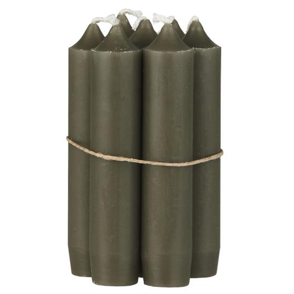 Ib Laursen Bedelys oliven grøn Ø2,2 x H 11cm