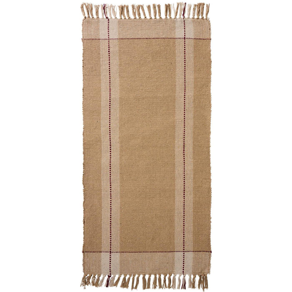 Ib Laursen Gulvløber Creme og Beige m/Røde Striber