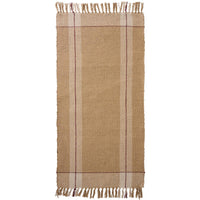 Ib Laursen Gulvløber Creme og Beige m/Røde Striber