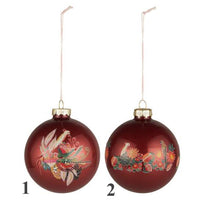 Ib Laursen Julekugle med Papegøjemotiv og Glitter