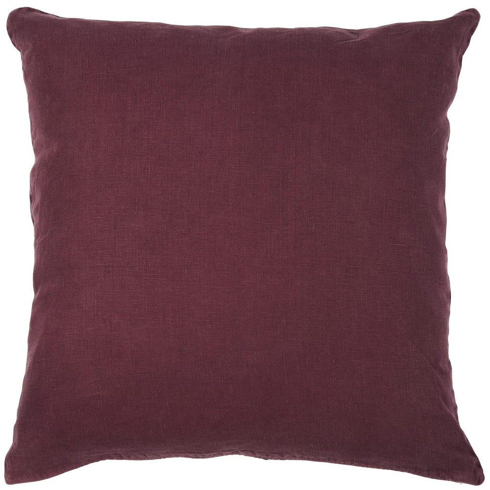 Ib Laursen Hør Pudebetræk Aubergine 50x50cm