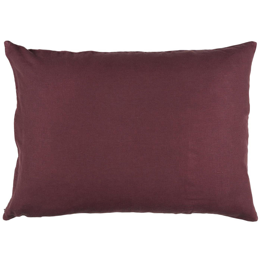 Ib Laursen Hør Pudebetræk Aubergine 50x70cm
