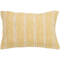 Ib Laursen Pudebetræk Offwhite m/Mustard Stribemønster 40x60cm