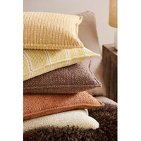 Ib Laursen Pudebetræk Offwhite m/Mustard Stribemønster 40x60cm