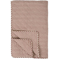 Ib Laursen Quilt Sand m/ Dusty Plum Striber 130x180cm