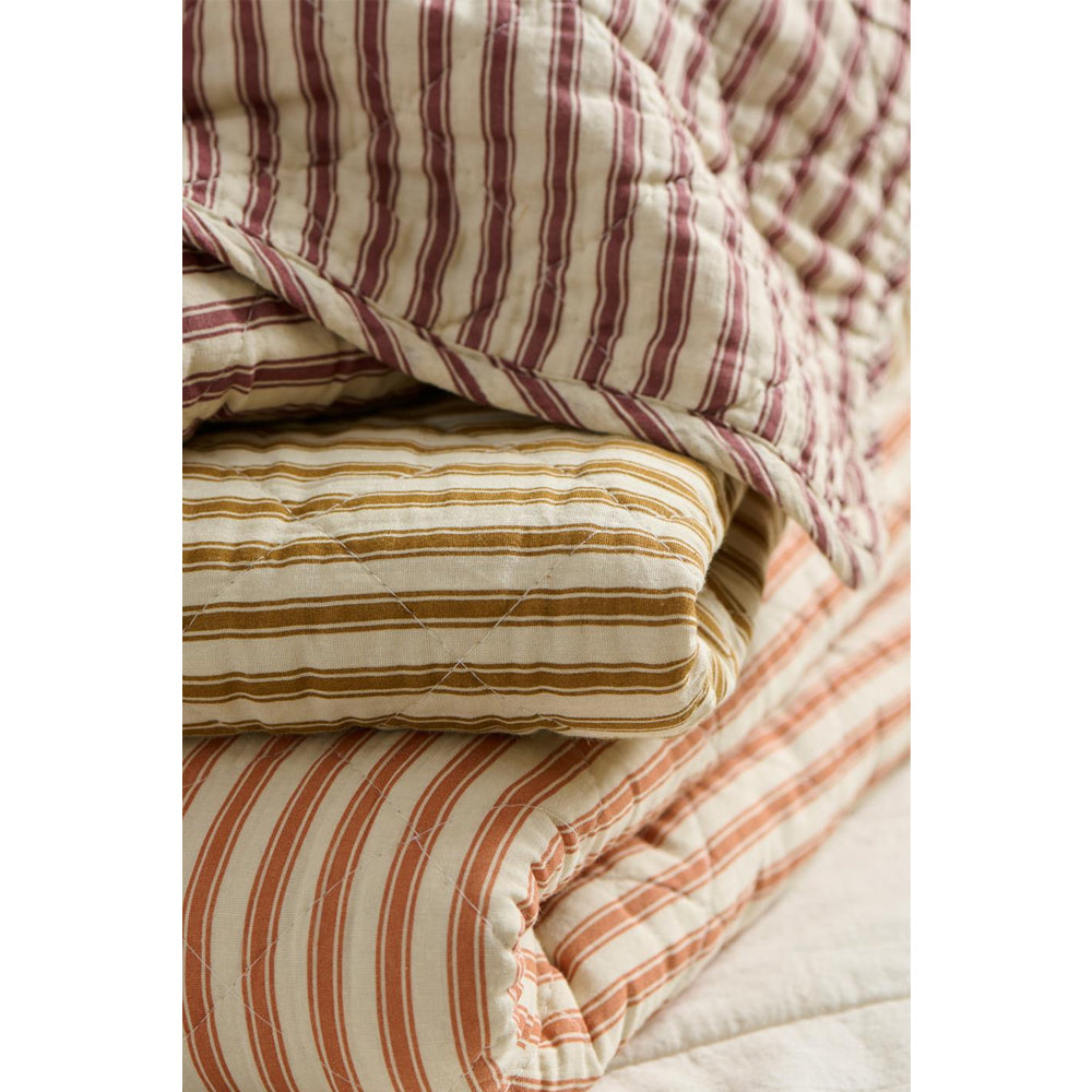 Ib Laursen Quilt Sand m/ Sienna Striber 130x180cm