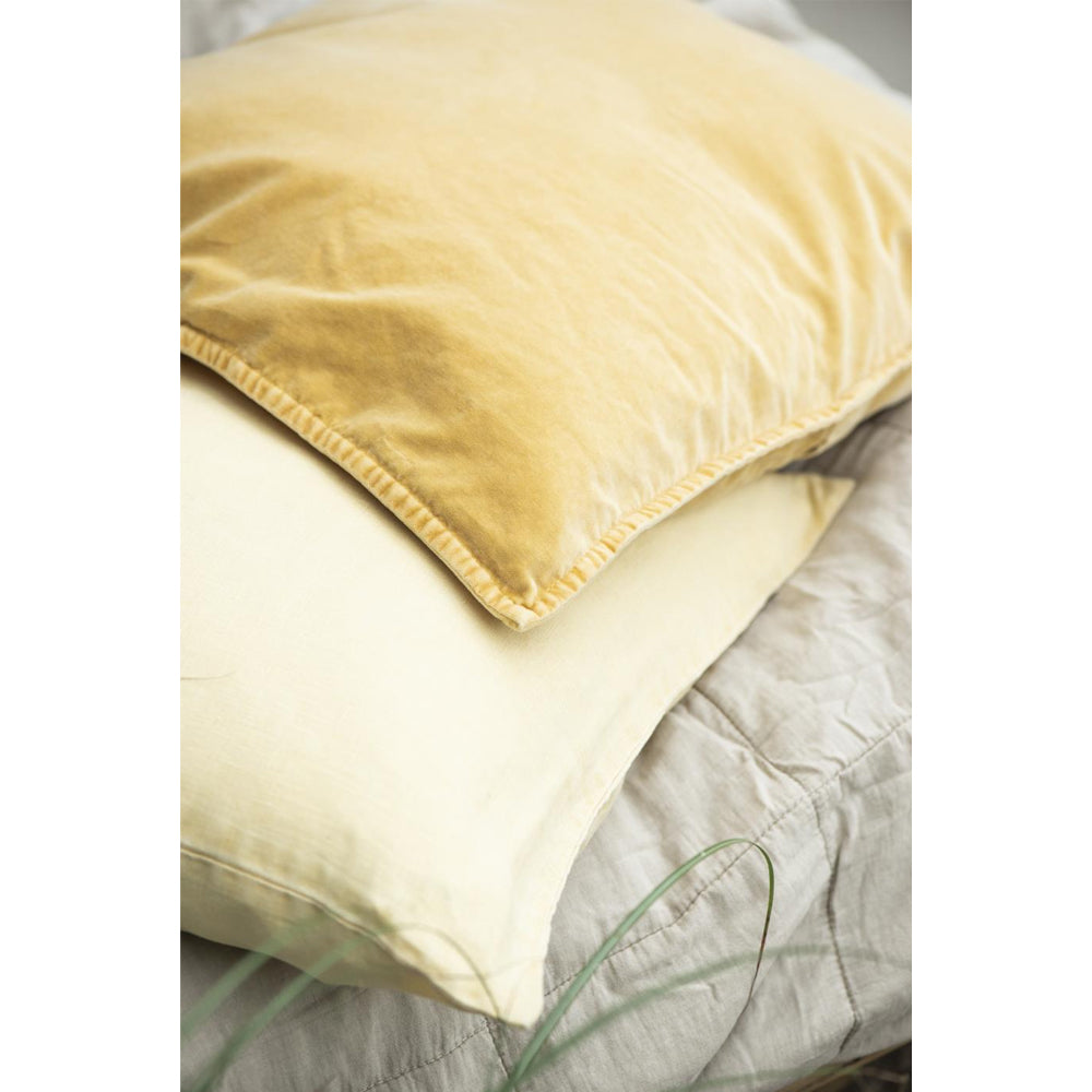 Ib Laursen Pudebetræk Velour Lemon Drop 50x50cm