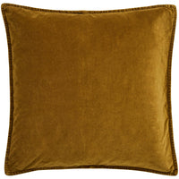 Ib Laursen Pudebetræk Velour Ochre Green 50x50cm