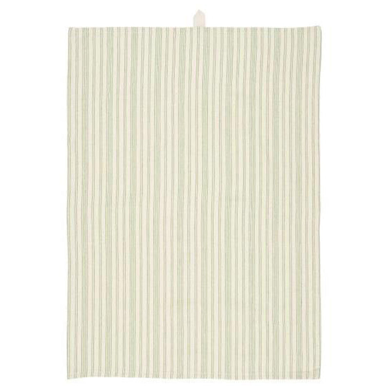 Ib Laursen Viskestykke Billy Natur med Grønne Striber