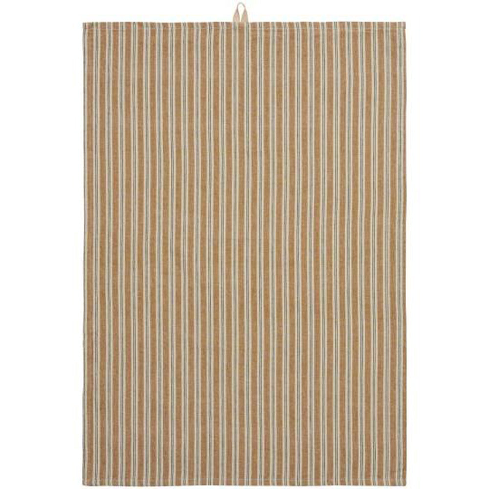 Ib Laursen Viskestykke Elly m/Mustard & Grønne Striber 50x70cm