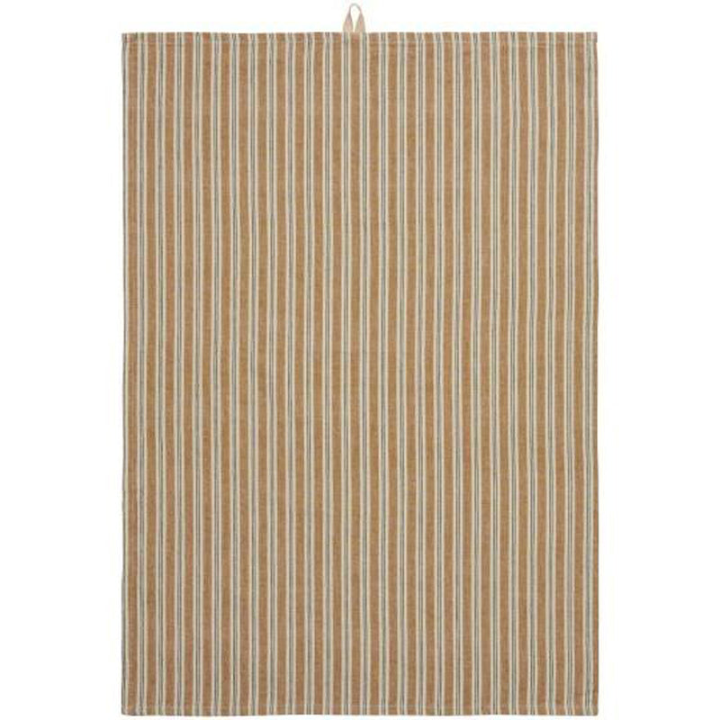 Ib Laursen Viskestykke Elly m/Mustard & Grønne Striber 50x70cm
