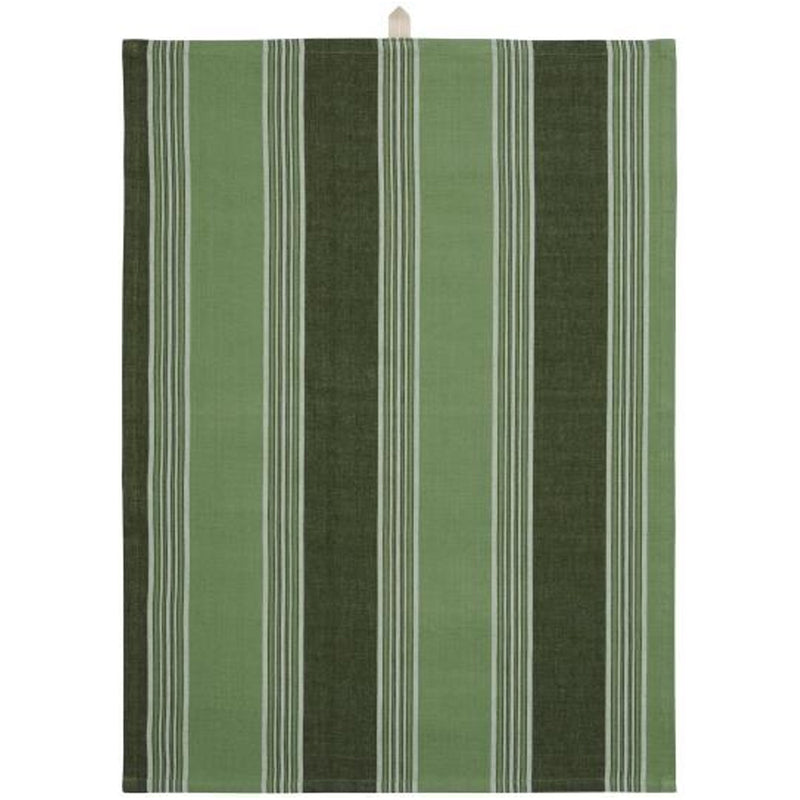 Ib Laursen Viskestykke m/Grønne Striber 50x70cm
