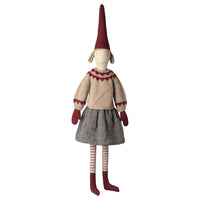 Maileg Nisse Str. 6 Pige Nederdel og Strikket Sweater
