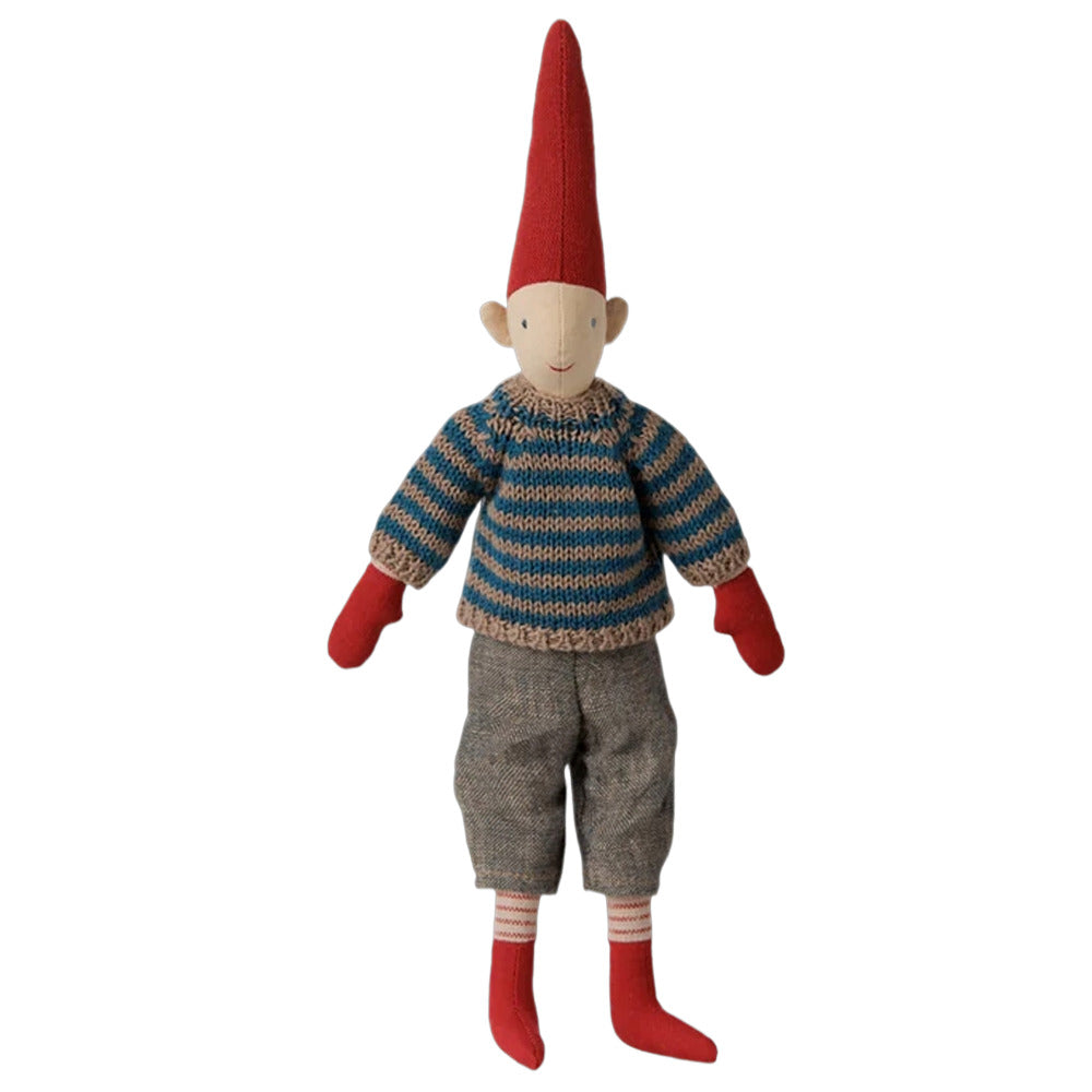 Maileg Pixy Str. 2 Dreng - Stribet Strikket Sweater