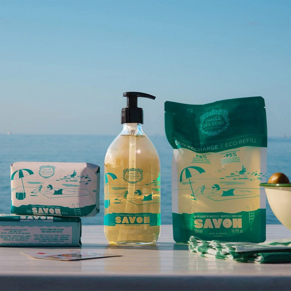 Panier Des Sens ECO Marseille Sæbe Oliven 490ml Glasflaske