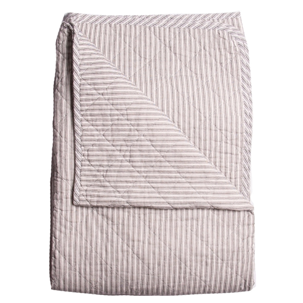 Cést Bon Quilt Ethnic Charcoal Off-White 140x220cm