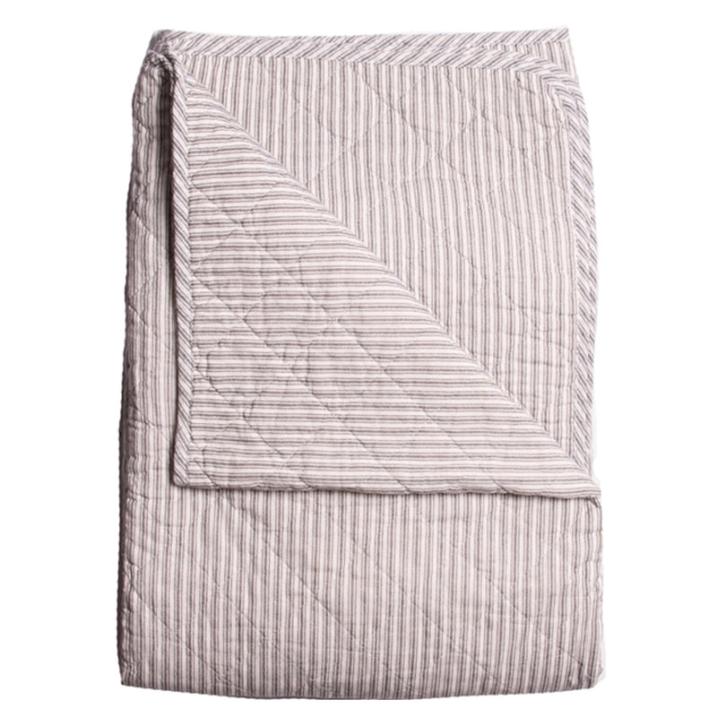 Cést Bon Quilt Ethnic Charcoal Off-White 140x220cm