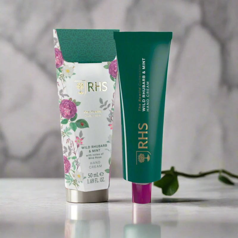 RHS The Rewild Collection Rhubarb & Mint Håndcreme 50ml - KOMMER SNART
