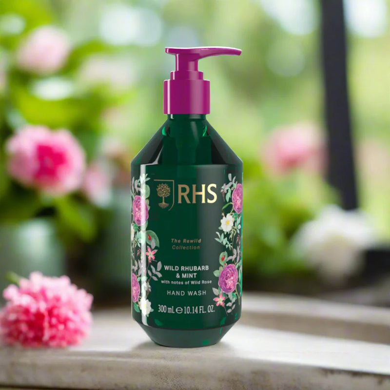 RHS The Rewild Collection Wild Rhubarb & Mint Håndsæbe 300ml - KOMMER SNART