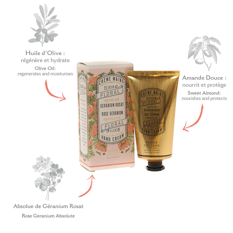 Panier Des Sens Håndcreme Rose & Geranium 75ml