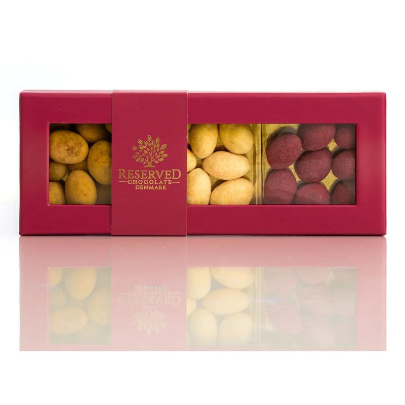 Reserved Chocolate Gaveæske - Chokolademandler 3 smage