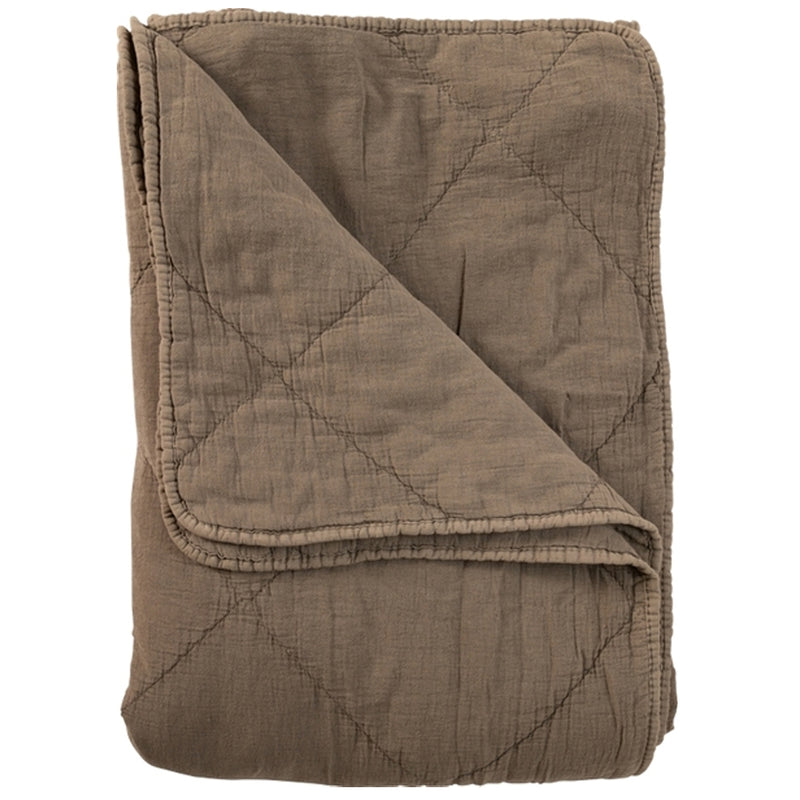 Cést Bon Sengetæppe Mørk Chokolade Farvet 260x280cm