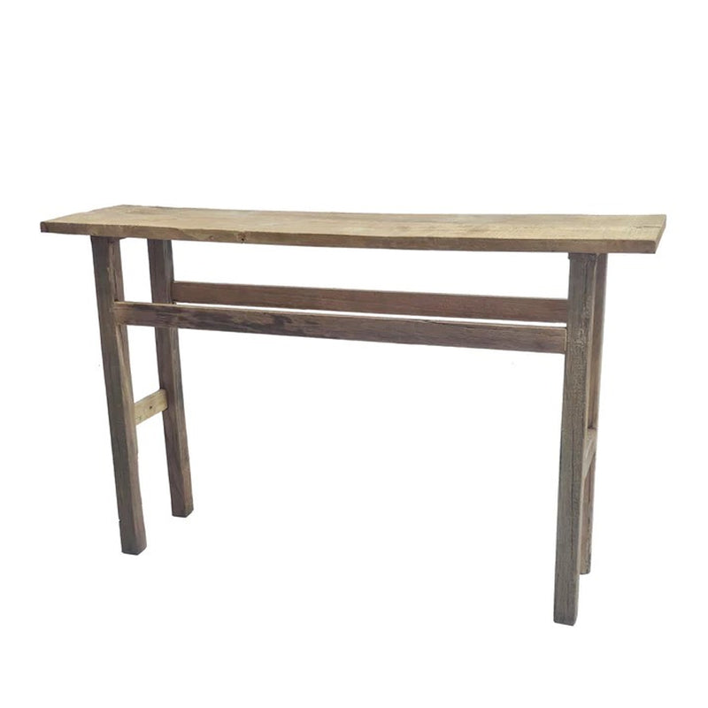 Sjælsø Konsolbord i Genbrugstræ - Enkel Skønhed med Historisk Sjæl