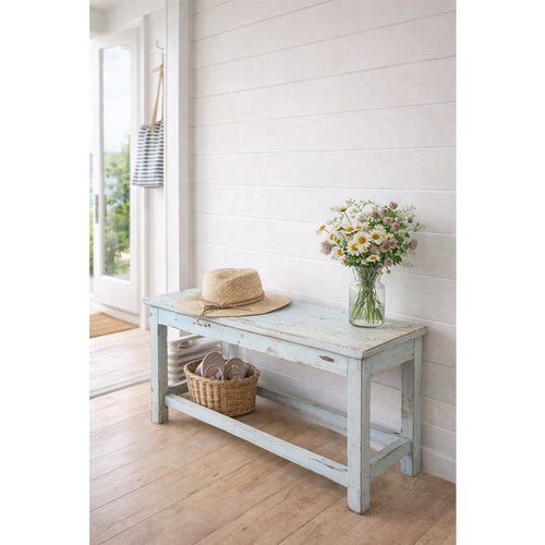 Sjælsø Træbænk Blå