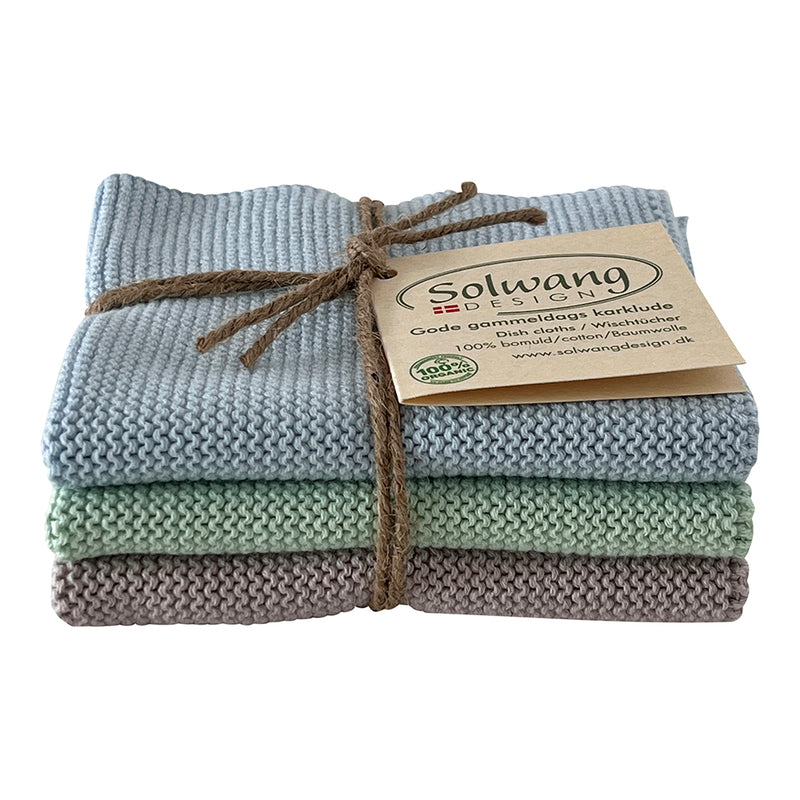 Solwang Design karklude 3 stk pastel kombi Økologisk