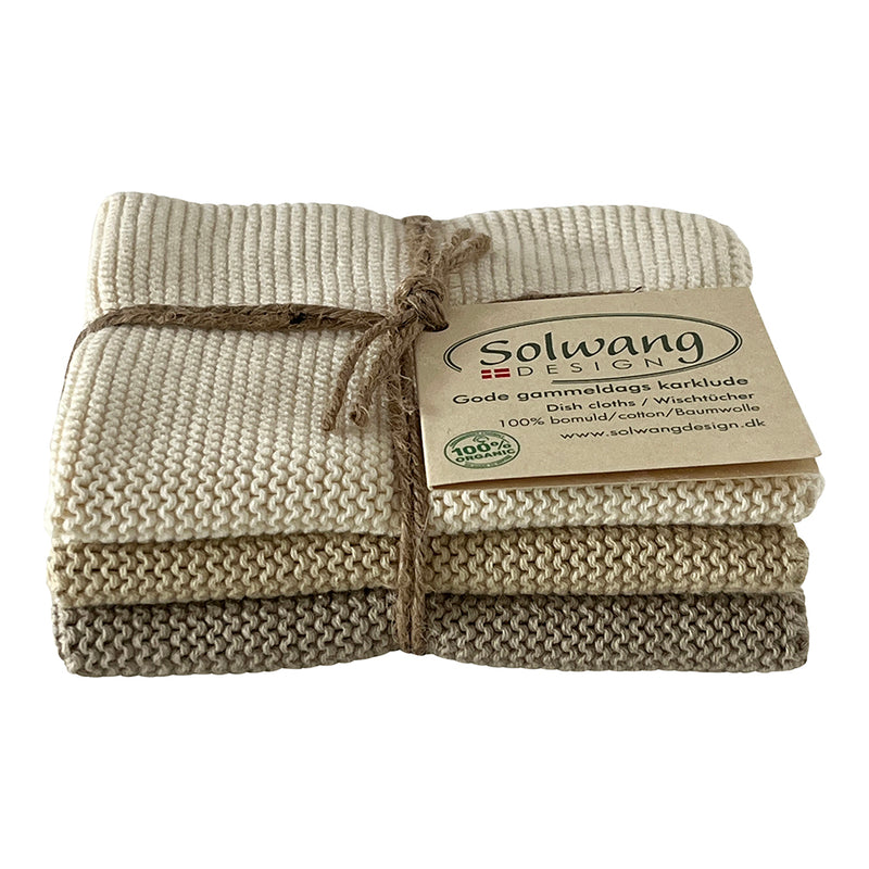 Solwang Design karklude 3 stk lys Khaki kombi