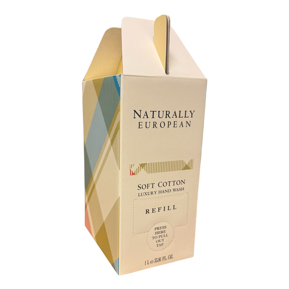 Naturally European Håndsæbe Refill Soft Cotton NY DUFT 1L