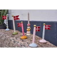 Speedtsberg Flag Keramik Grøn Gul Pink 8x5x14cm