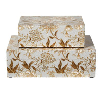 Speedtsberg Æskesæt 2stk med Blomster MDF