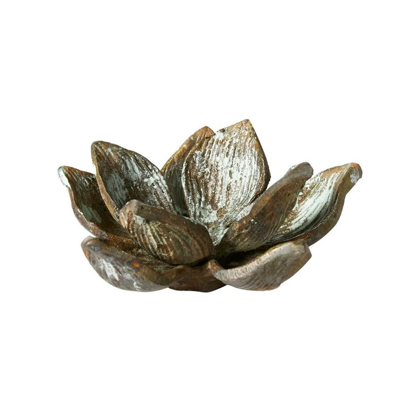 Speedtsberg Blomst Deko Alu 11x5cm Antik Bronze Grøn