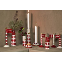 Speedtsberg Flag Keramik Blå Rød Hvid 9x6x19cm