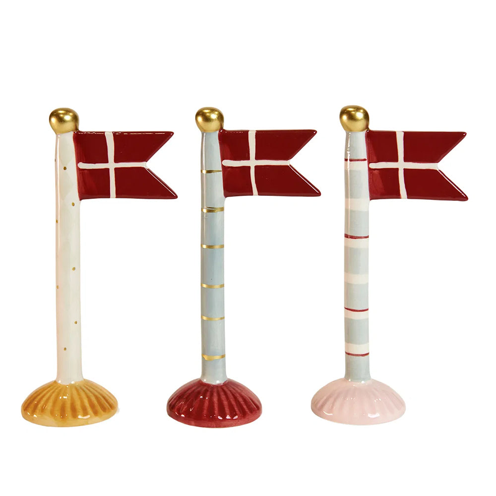 Speedtsberg Flag Keramik Harlekin Grå Gråstribet 9x6x19cm