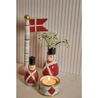 Speedtsberg Flag Keramik Harlekin Grå Gråstribet 9x6x19cm