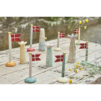 Speedtsberg Flag Keramik Harlekin Grå Gråstribet 9x6x19cm