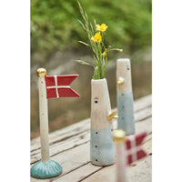 Speedtsberg Flag Keramik Harlekin Grå Gråstribet 9x6x19cm