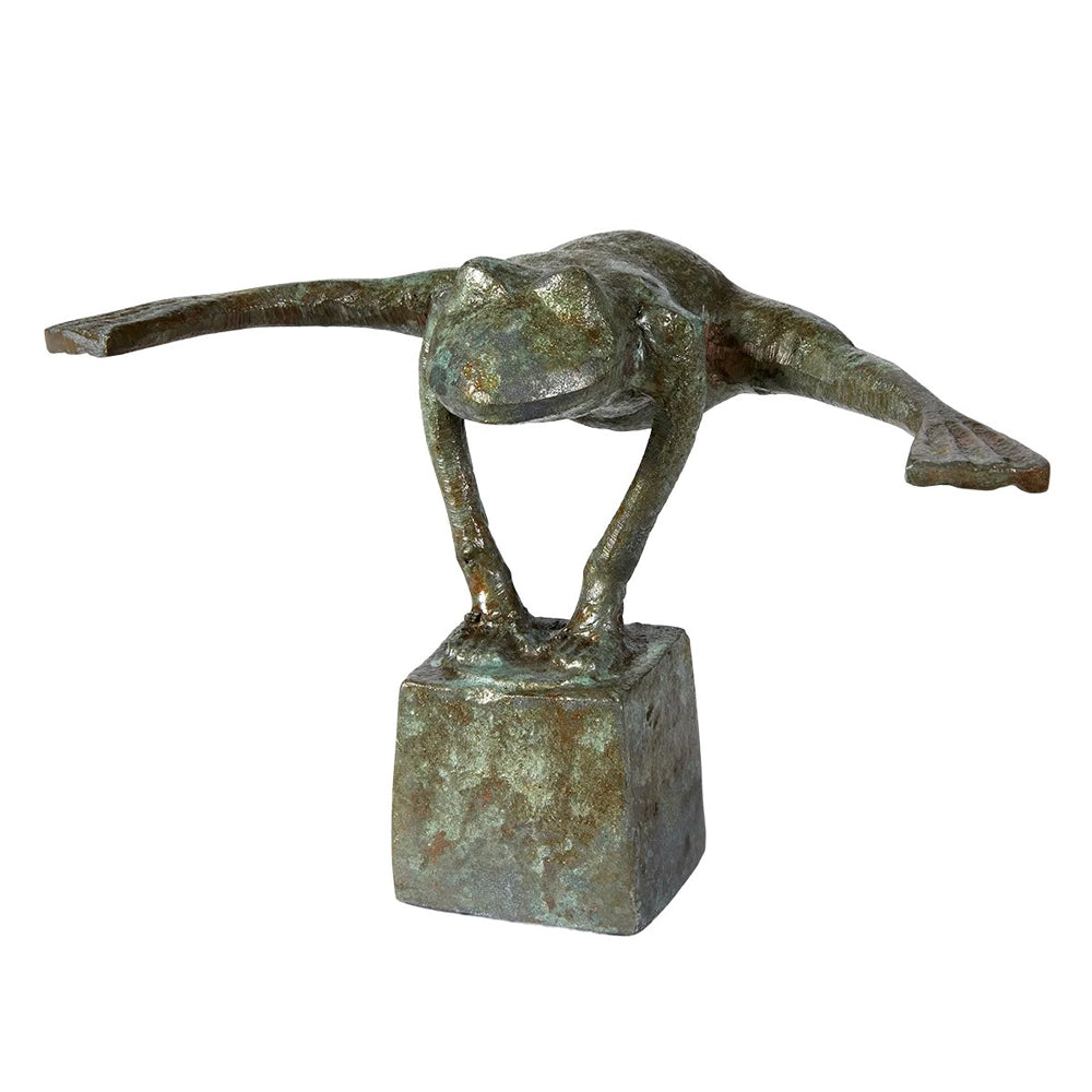 Speedtsberg Frø i Split Metal Grøn 10x21x14cm