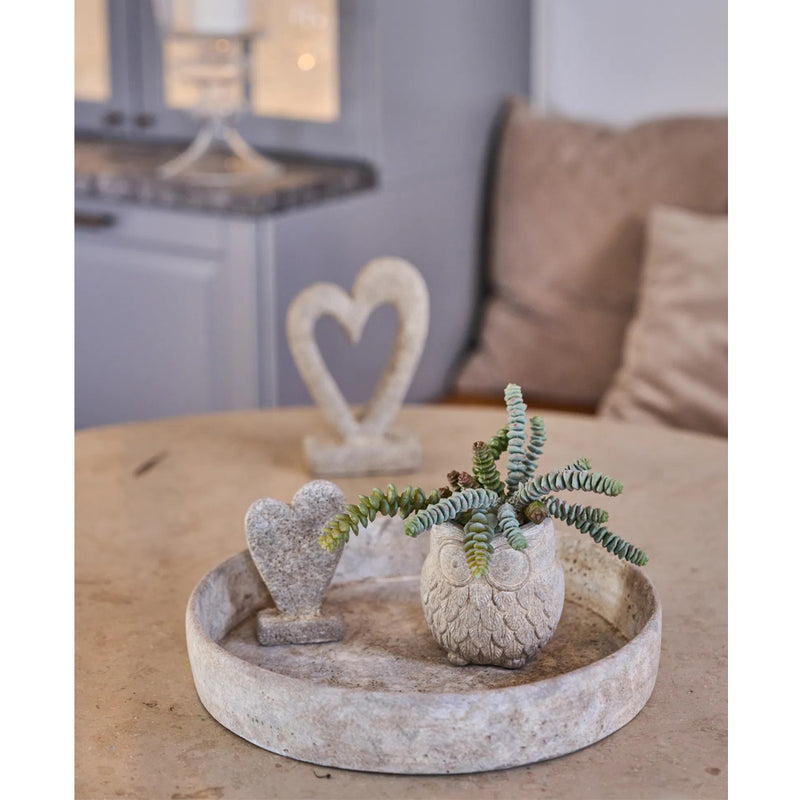 Speedtsberg Hjerte på Fod Cement 13x6x20cm Naturgrå