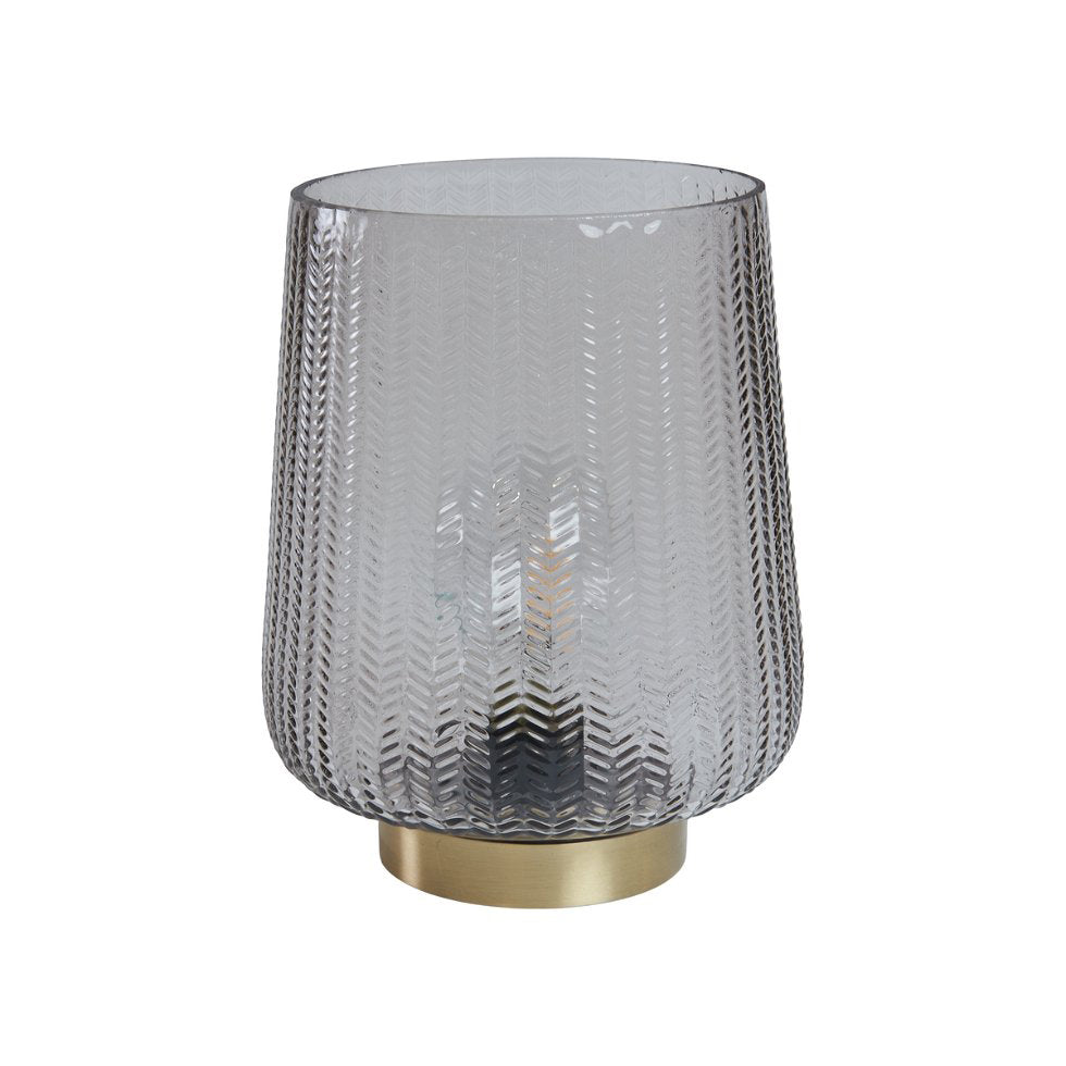 Speedtsberg Lampe LED Ø16x20cm Glas Warm Grey
