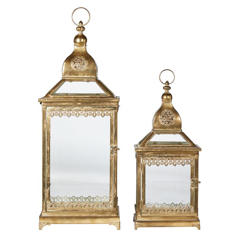 Speedtsberg Lanterne Antik Guld Metal og Glas