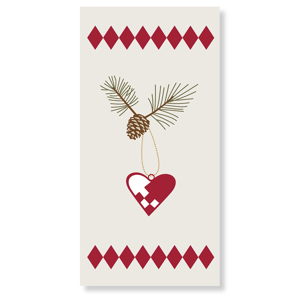 Speedtsberg Juleserviet med Julehjerte 16stk 40x40cm Papir