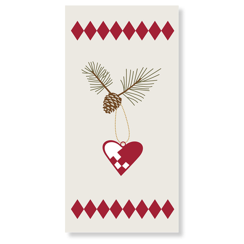 Speedtsberg Juleserviet med Julehjerte 16stk 40x40cm Papir