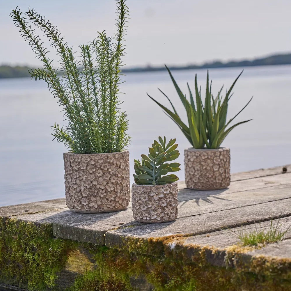 Speedtsberg Urtepotteskjuler Cement Ø15x13cm Natur Grå