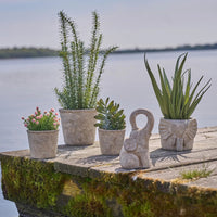 Speedtsberg Urtepotteskjuler Glat Cement Ø18x16cm Natur Grå