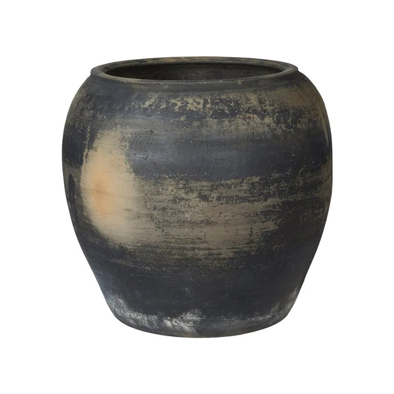 Speedtsberg Lerpotte H40cm UNIKA Sort